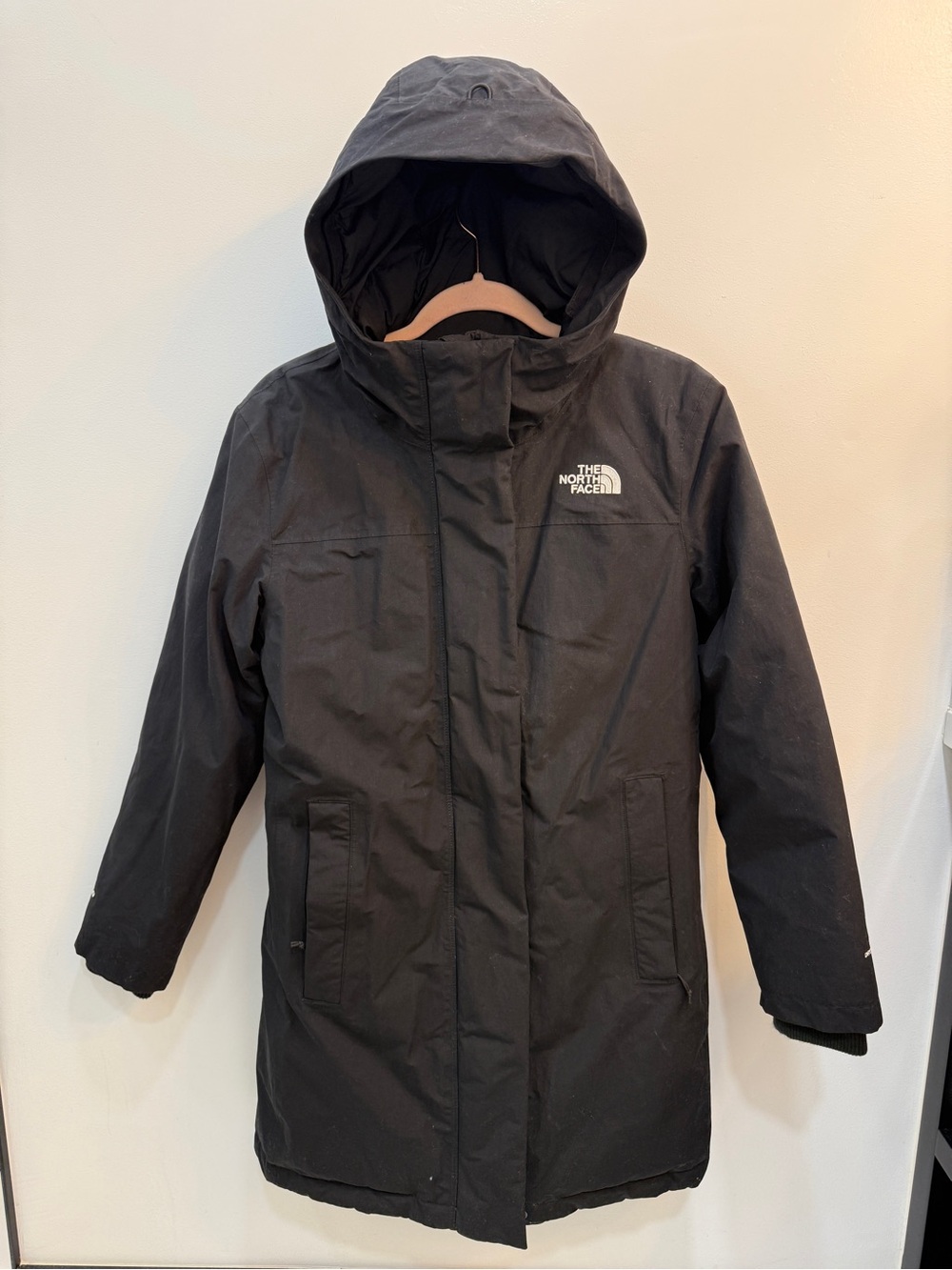 The North Face Black Hooded Winter Coat Size M